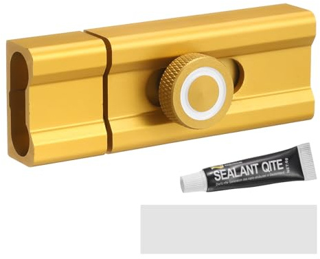PATIKIL Catenaccio A Scorrimento 3, 1Pcs Lega Alluminio Senza Chiave Catenaccio Sicurezza A Scorrimento Per Porta A Battente O Porta Incassata Armadio Porta Camera Letto Impedire, Oro