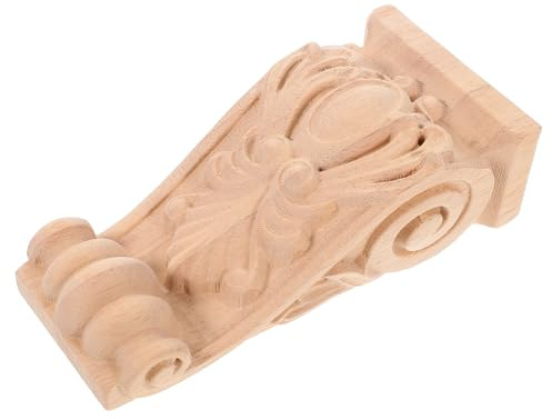 Vaguelly Corbeau Bois Sculpté Européen Support Décoratif Bois Massif Corbeau Traditionnel pour Décoration Murale et Colonne Éléments Sculptés pour Villa et Bricolage Style Classique