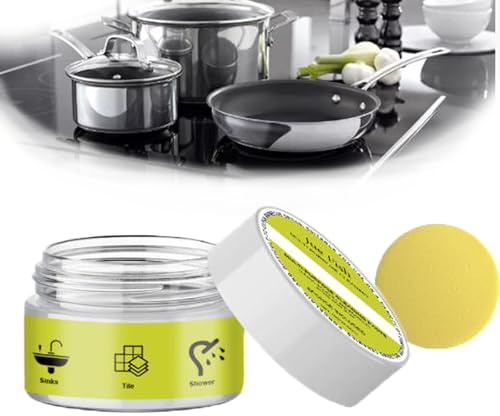 Scrurbology Cleaning Stone, Scrubology Stone Cleaner with Power Sponge - All Purpose Cleaner Multi Surface Cleaner, for Bath & Shower,Sink,Cooker (1PCS)