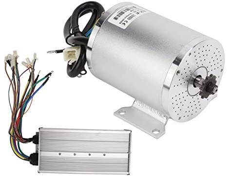 Xiuganpo Kit de Motor sin Escobillas, Kit de Motor Eléctrico de CC de 3000 W, Pedal del Acelerador, Vehículos Todo Terreno Eléctricos, Sistemas de de Bricolaje, Aluminio/Cobre