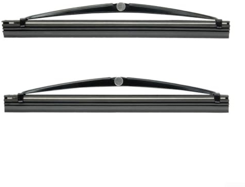 Headlight Wiper Blades for Volvo 960 S80 V90 S90 340 360 740 760 940, Metal Rubber Windshield Wipers Replacement OE 274431, 2 Pack Black
