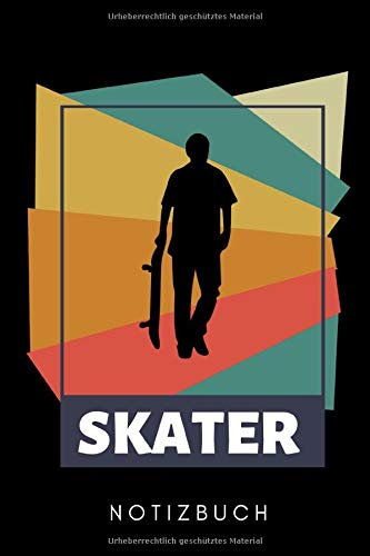 SKATER NOTIZBUCH: A5 TAGEBUCH Skateboarder Geschenk | Skateboard Buch | Kinder Erwachsene | Skateboarding | für Skateboardfahrer | Geschenke für Jugendliche