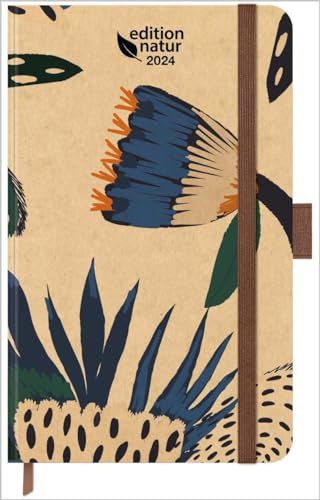 Times Big12 Edition Book Calendar, Natural Blossom 2024: High-Quality Book Calendar, Diary with Week to Overview, Space for Notes, Ribbon Bookmark and Pen Holder