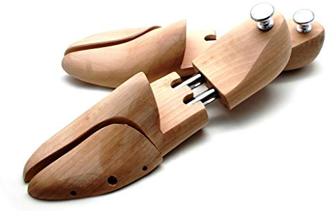 PHF Curare Tendiccarpe Hemingway in naturale e colorato, per uomo e donna, 1 paio di estensori per scarpe da uomo, in legno di faggio di alta qualità, con pomello, taglie EU 37-47 (47, naturale)