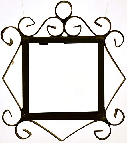 Numéros de maison, carreaux de lettres et chiffres en céramique, motif floral marron, bleu et vert, taille du cadre : 15 cm x 15 cm (2 cadres)