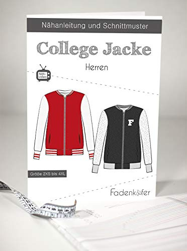 Fadenkäfer Papierschnittmuster College Jacke Herren