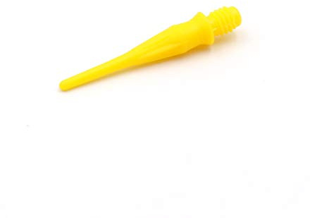 CUESOUL Touch-Point Soft Tips Dart Point 2BA Filetage de vis Standard, Paquet de 80 pièces, Utilisation Durable(Jaune)