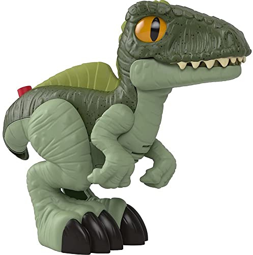 Fisher-Price Imaginext Jurassic World Brüllender XL Deluxe Dino, 25 cm große Dinosaurierfigur mit Licht- und Geräuscheffekten für Kinder ab 3 Jahren, HFC11