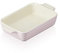 Bandeja rectangular baja de gres de Le Creuset, 18 cm, Chiffon Pink, 71103184010001
