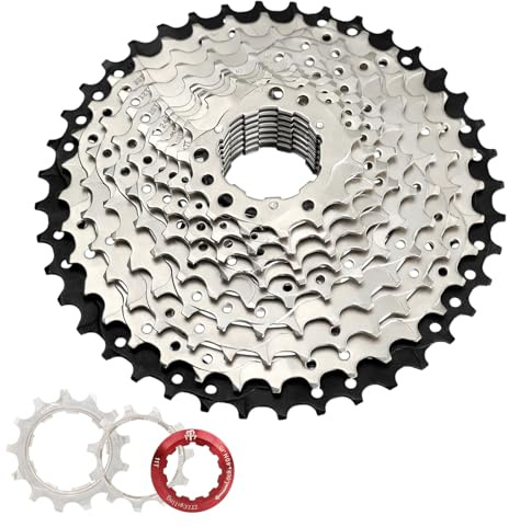 splumzer 8/9/10/11Speed Cassette MTB Cassette 11-28T/32T/36T/40T/42T/46T/50T Fit for Mountain Bike, Road Bicycle, MTB, BMX (10-Speed-11-46T)