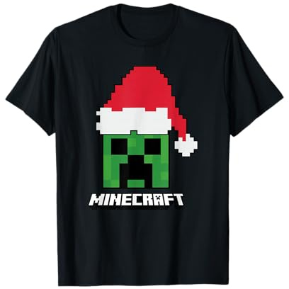 Minecraft Noël Creeper Santa Hat T-Shirt