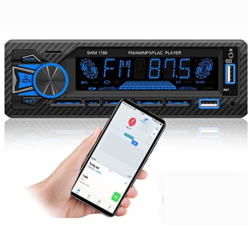 Autoradio Bluetooth, récepteur radio AM FM RDS, emplacement de navigation du véhicule, enregistrement audio, assistant vocal, contrôle APP, double port USB/SD/AUX, lecteur multimédia de voiture
