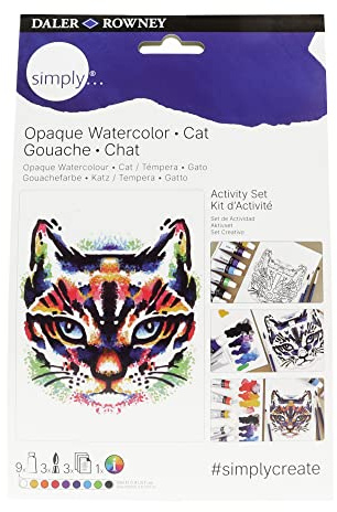 Daler-Rowney Simply, pintura opaca para acuarela, caja de cartón, colores surtidos