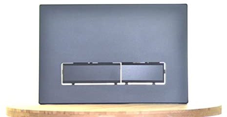 Drückerplatte Schwarz Matt/passend für die Sigma Serie UP320 Geberit (111300005) / 2-Mengen Spülung/Betätigung von vorne Doppelspülung (eckige Taster)