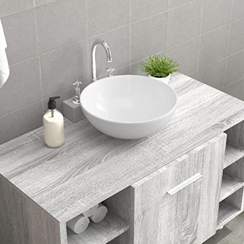 Homgoday Waschbecken Weiß 28x28x10 cm Keramik Waschschale Waschtisch Waschplatz Handwaschbecken Aufsatzwaschbecken für Badezimmer und Gäste-WC