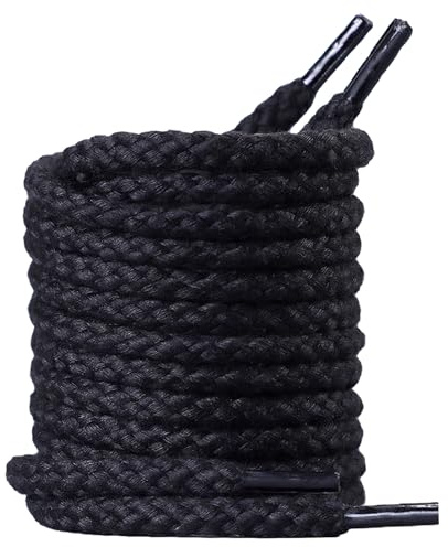 Anopo 2 Paia Lacci in Corda Rotondi Larghezza 6.5mm Lunghezza 120cm-160cm | Lacci di Ricambio per Scarpe Sportive