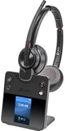 HP Poly Savi 8420 Office 8400 series Headset On-Ear DECT / Bluetooth kabellos aktive Rauschunterdrückung Schwarz Zertifiziert für Microsoft Teams