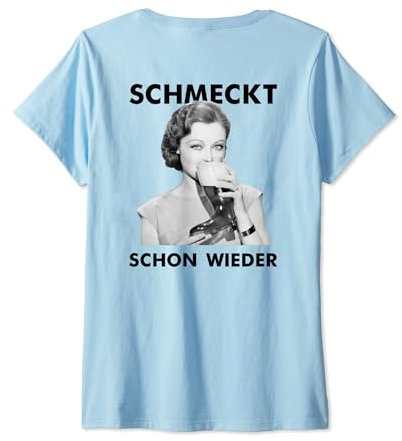 Damen SCHMECKT SCHON WIEDER X Bierstiefel Retro Bier - BACKPRINT T-Shirt mit V-Ausschnitt