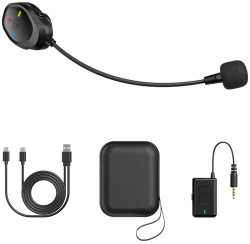 TONOR ModMic sans Fil, Microphone à Perche Amovible pour Casque, Microphone de Jeu pour Console, Réduction du Bruit, Rechargeable par USB, Type C, Compatible avec Xbox Series X, One, TGX1