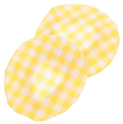 Alipis 2pcs Plaid Cloth Jar Covers Elastic Bread Proofing Cover Sourdough Starter Jar Cloth Lid Reusable Bowl for Baking Supplies