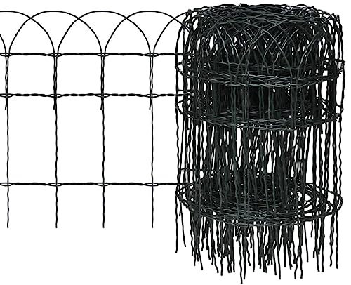 Furniture Select-Clôture de jardin en fer revêtu par poudre 25 x 0,4 m