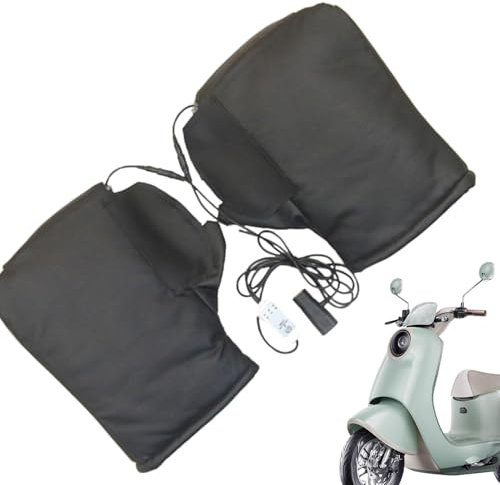 Guantes De Manillar De Motocicleta Calefactables - Puños De Motocicleta Eléctrica | Manillar De Puños Calefactables Para Moto, Manguitos Para Manillar De Motocicleta Calefactables Impermeables, Puños