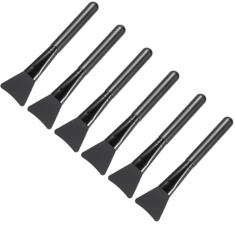 sourcing map Silicone Epoxy Brushes Black Applicator DIY Brush for Making Epoxy Tumbler, Pack of 6