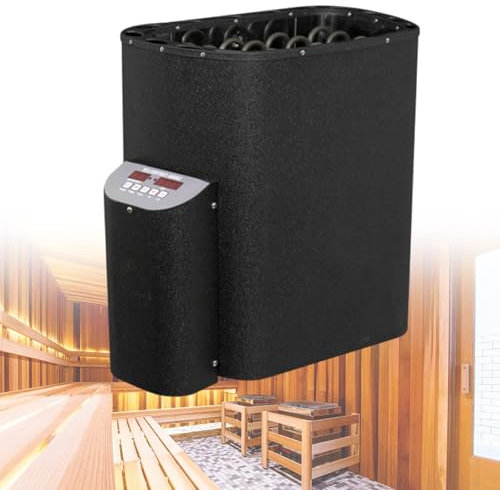 vnmudzeo Temperatura Regolabile Stufa A Vapore 86-230℉, Dispositivo di Riscaldamento per Sauna Domestica da 3 Kw-9 Kw con Display Digitale,4.5kw