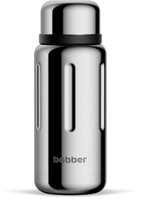 BOBBER 26 oz Stainless Steel Insulated Flask with Tea Infuser – Keeps Drinks Hot 28 Hours – Leak-Proof, Dishwasher Safe Travel Bottle for Coffee and Tea – For Commute, Hiking, Office (Glossy)