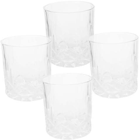 Cabilock 4 Copas De Vino Grabadas Vaso De Whisky 200ml Delicado Para Fiestas Bodas Banquetes