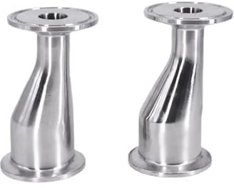 EZAGBPJK 19-114mm Pipe OD x 1.5 2 2.5 3 3.5 4 Tri Clamp Eccentric Reducer SUS304 Stainless Sanitary Pipe Fitting Connector Perfection(32mmK50.5 to 19mmK50)