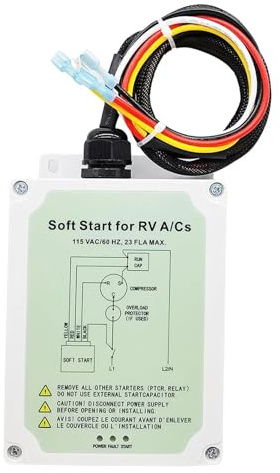 QPOGRMJR Soft Start For Motor Home Air Conditioner & Appliances On Power 115 Volt A/C RV Soft Starter Compressor Unit Kit
