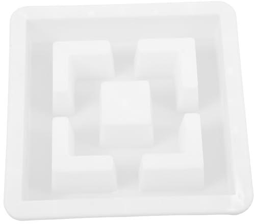 HEMOTON Moule à Ciment en Plastique Blanc pour Briques en Béton Motif à Croisillons, Facile à Utiliser et Nettoyer, pour Chemins et Décoration de Jardin
