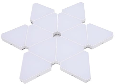 Fafeicy 12 Pack -Dreieck -LED -Wandleuchten Blue Tooth RGB -Paneele mit Musiksynchronisation und App -Steuerung für Gaming Room Decor