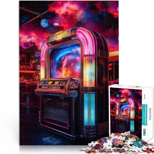 Jukebox cosmico Puzzle da 1000 pezzi per adolescenti Aiuta il cervello ad allenare i giocattoli che creano dipendenza per coltivare la pazienza grande regalo 38x26cm