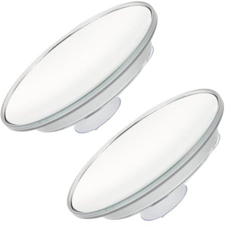 GANAZONO 2 Piezas Espejo de Maquillaje con Aumento y Ventosa Compacto y Fácil de Colocar para Baño y Tocador Diseño Portátil Necesidad de Tornillos para Viajes y Diario