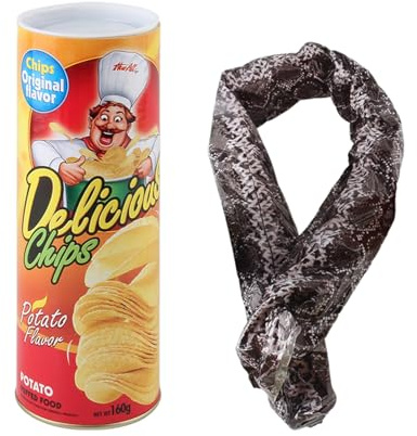 Canne à Chips Blague - Serpent à Ressort Surprise pour Les fêtes d'avril et d'halloween | Gadgets Humoristiques pour Cadeaux, Jouets de farces Uniques, Articles pour Faire Peur