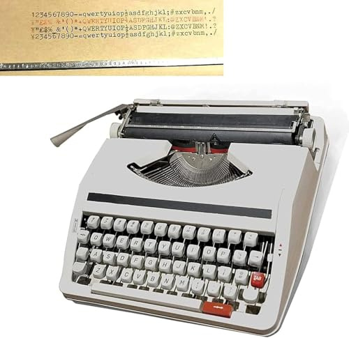 E Klassische Retro Alte Schreibmaschine, Retro Manuelle Schreibmaschine, Kreative E Schreibmaschine, Schlanke Und Langlebige Schreibmaschine Klassisches Textverarbeitungsprogramm Mit Do, Silver