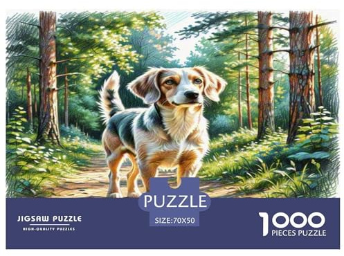 Draht Fox Terrier Puzzle 1000 Teile Impossible Geschicklichkeitsspiel Für Erwachsene Und Kinder Ab 14 Jahren, Klassische Geschenk Farbenfrohes Legespiel Dekorative Geschenke 70x50cm/1000pcs