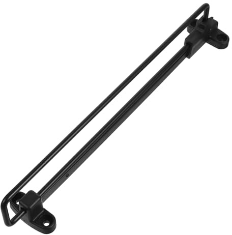 SHINEOFI Barra de Armario Extensible 30 Cm de Hierro Negro Telescópica para Colgar Ropa Montaje Superior Ahorro Espacio Uso Doméstico