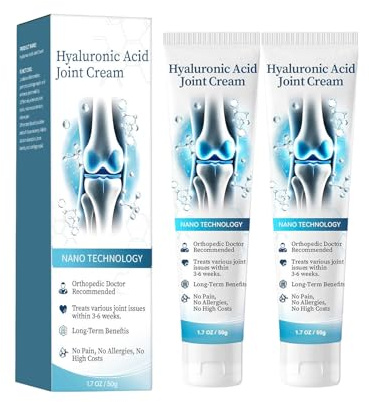 2PC Gelenk Creme, Hyaluronic Acid Joint Cream, Gelenkschmerzen Creme, Joint Relief Cream, Kurkuma-Gelenk-Knochenschmerzlinderungscreme, Joint-Ease Hyaluronsäure Gelenkcreme