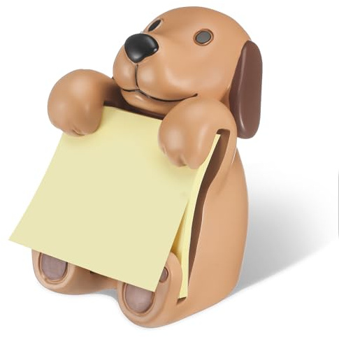 Chunful 3pcs Pop-up Note Dispenser Set Include Resign Brown Dog Note Dispenser, 2 Pcs 3 x 3 Sticky for Office Desk Accessories