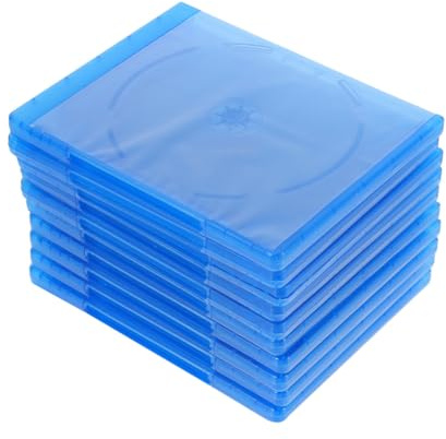 Garneck CD 10 Custodia in Traslucida a Plastica Rettangolare per e Design Pezzi Salvaspazio Copertina Inseribile per Dvd e Dischi Casa in Viaggio