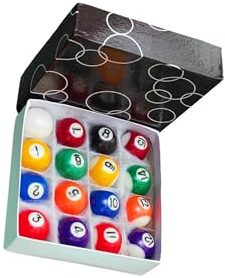 RCGOFOLLOW Biljardbollar för barn, komplett set, hartsbollar för mini-biljardbord, hem, spelrum, kul, rekreation, barn, leksak, present, harts, 44 mm