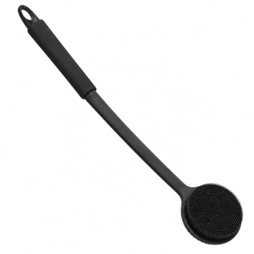 Mulbijeo Brosse Dos Douche, Matériau En Silicone de Qualité Alimentaire, Résistant À la Moisissure & facile À nettoyer, Tête de Brosse Multifonction Double Face