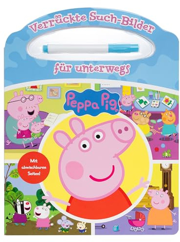 Peppa Pig - Verrückte Such-Bilder für unterwegs - Wimmelbuch - Pappbilderbuch mit Stift und abwischbaren Seiten ab 3 Jahren - Peppa Wutz