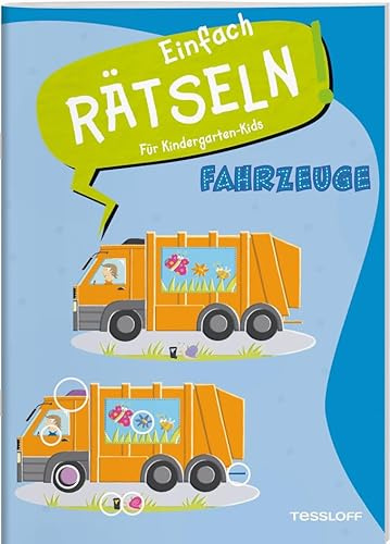 Einfach Rätseln! Für Kindergarten-Kids. Fahrzeuge: Rätselspaß für Kindergartenkinder (Mal- und Rätselbücher)