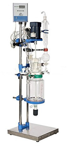GOWE 1L (2L L L8L) Reattore chimico di vetro rivestito, reattore di vetro
