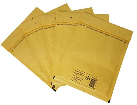 verpacking Luftpolstertaschen Versandtaschen Luftpolsterumschlag G7, Innenmaß 230 x 340 mm (Außenmaß 250 x 350 mm) Braun Polsterumschläge selbstklebend geeignet für DIN A4+ C4 (50 Stück)