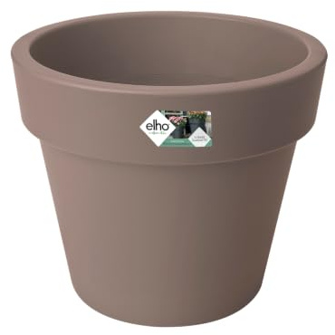 elho Green Basics Top Planter 47cm Blumentopf - Taupe | ∅ 47 x H 40 cm | für den Außenbereich